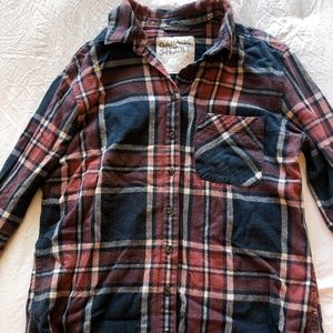 Garage Pink/Blue Oversized Flannel